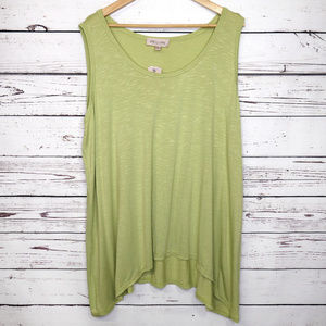 Philosophy | NWT green flowy high-low hem tank top